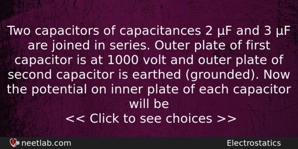 Two Capacitors Of Capacitances 2 F And 3 F Are Physics Question 