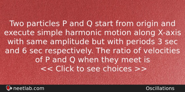 Two Particles P And Q Start From Origin And Execute Physics Question 
