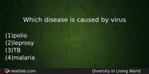 Which Disease Is Caused By Virus Biology Question