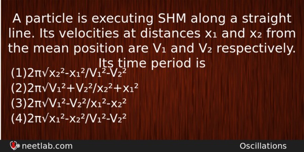 A Particle Is Executing Shm Along A Straight Line Its Physics Question 