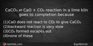 Caco Cao Co Reaction In A Lime Kiln Chemistry Question