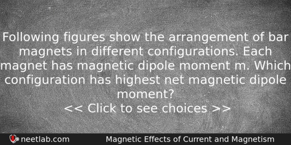 Following Figures Show The Arrangement Of Bar Magnets In Different Physics Question 