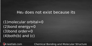 He Does Not Exist Because Its Chemistry Question