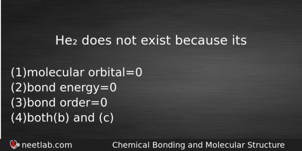 He Does Not Exist Because Its Chemistry Question 