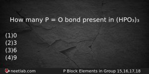 How Many P O Bond Present In Hpo Chemistry Question