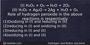 I Ho O Ho 2o Ii Ho Chemistry Question