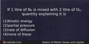 If 1 Litre Of N Is Mixed With 2 Litre Chemistry Question