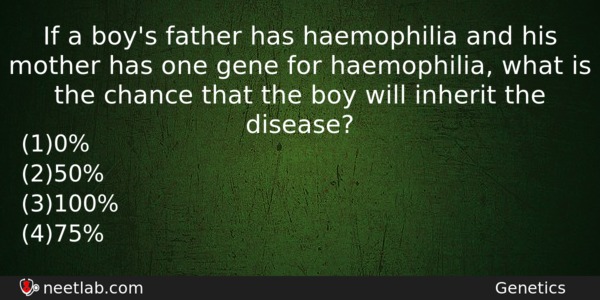 If A Boys Father Has Haemophilia And His Mother Has Biology Question 