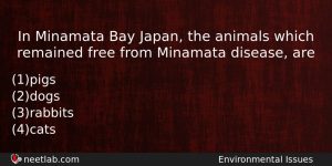 In Minamata Bay Japan The Animals Which Remained Free From Biology Question