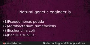 Natural Genetic Engineer Is Biology Question