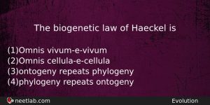 The Biogenetic Law Of Haeckel Is Biology Question