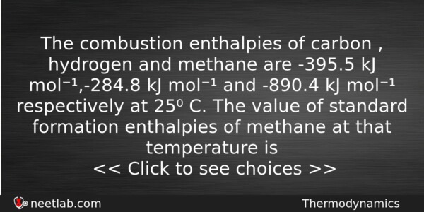 The Combustion Enthalpies Of Carbon Hydrogen And Methane Are Chemistry Question 