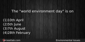 The World Environment Day Is On Biology Question