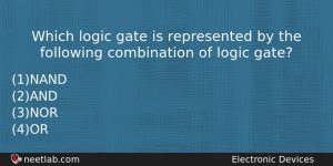 Which Logic Gate Is Represented By The Following Combination Of Physics Question