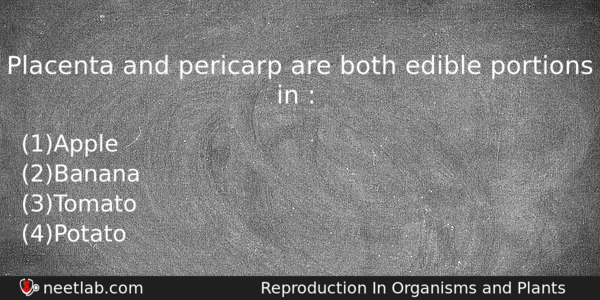 Placenta And Pericarp Are Both Edible Portions In Biology Question 