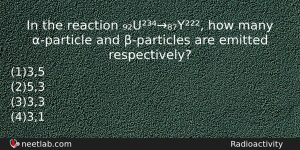 In The Reaction Uy How Many Particle And Particles Are Physics Question