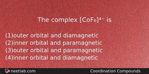 The Complex Cof Is Chemistry Question