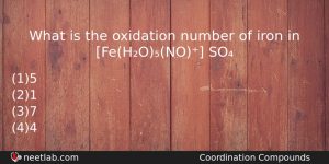 What Is The Oxidation Number Of Iron In Fehono So Chemistry Question