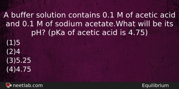 A Buffer Solution Contains 01 M Of Acetic Acid And Chemistry Question 