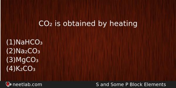Co Is Obtained By Heating Chemistry Question 