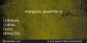 Inorganic Graphite Is Chemistry Question