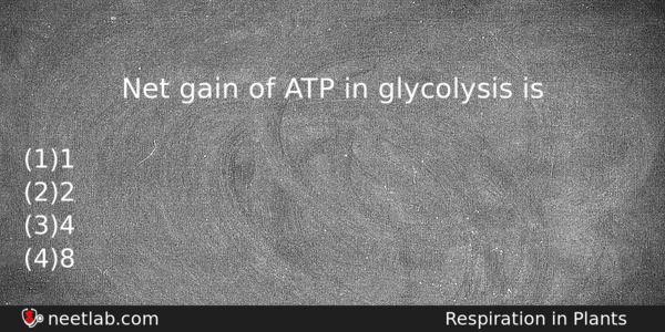 Net Gain Of Atp In Glycolysis Is Biology Question 