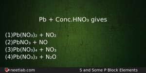 Pb Conchno Gives Chemistry Question