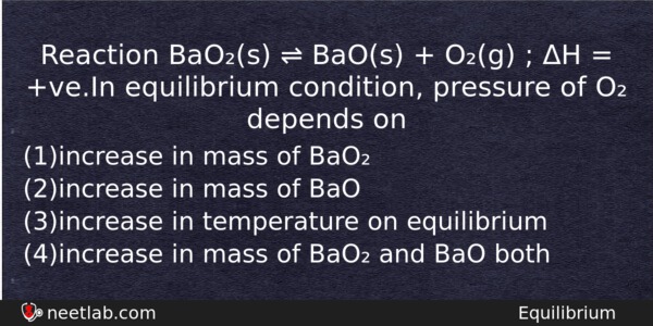 Reaction Baos Baos Og H Vein Chemistry Question 