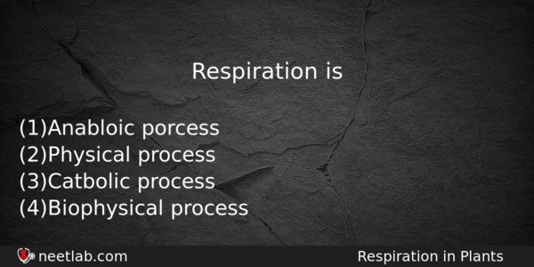 Respiration Is Biology Question 
