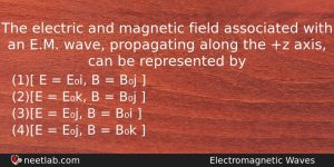 The Electric And Magnetic Field Associated With An Em Wave Physics Question