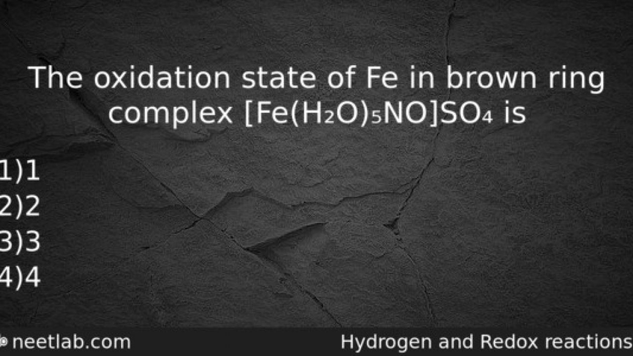 ⏩SOLVED:The brown ring complex compound is formulated as [Fe(H2 O)5… |  Numerade