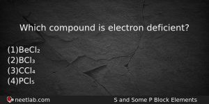 Which Compound Is Electron Deficient Chemistry Question