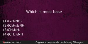 Which Is Most Base Chemistry Question