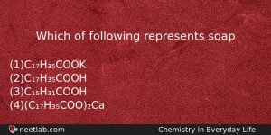 Which Of Following Represents Soap Chemistry Question