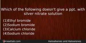 Which Of The Following Doesnt Give A Ppt With Silver Chemistry Question