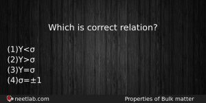 Which Is Correct Relation Physics Question