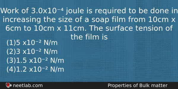 Work Of 30x10 Joule Is Required To Be Done In Physics Question 