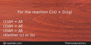 For The Reaction Cs Og Chemistry Question