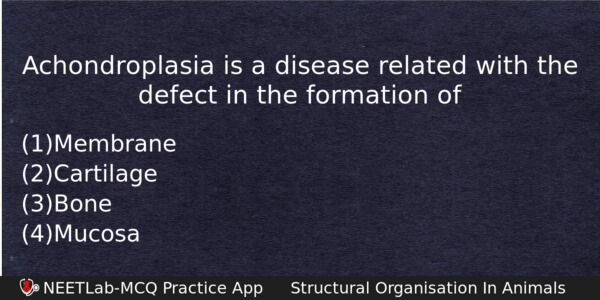 Achondroplasia Is A Disease Related With The Defect In The Biology Question 