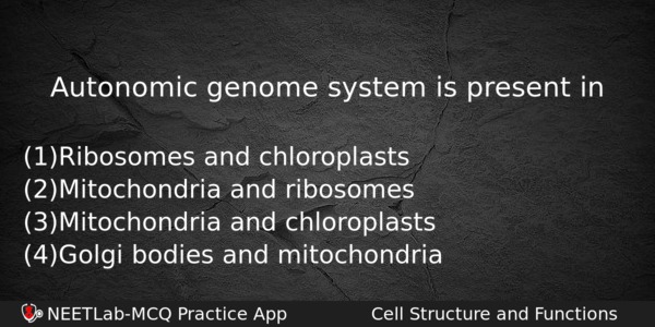 Autonomic Genome System Is Present In Biology Question 