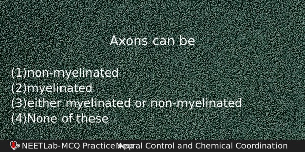 Axons Can Be Biology Question 
