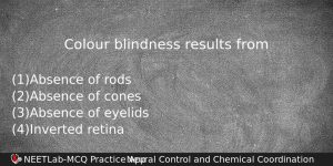 Colour Blindness Results From Biology Question