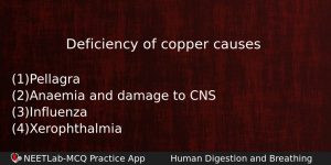 Deficiency Of Copper Causes Biology Question