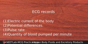 Ecg Records Biology Question
