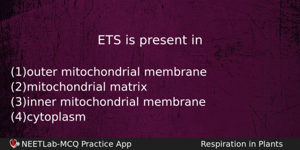 Ets Is Present In Biology Question 