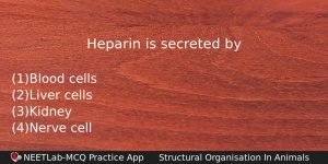 Heparin Is Secreted By Biology Question