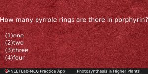 How Many Pyrrole Rings Are There In Porphyrin Biology Question