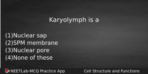 Karyolymph Is A Biology Question