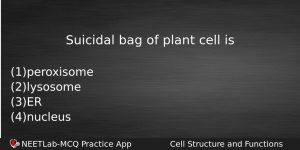 Suicidal Bag Of Plant Cell Is Biology Question