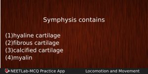 Symphysis Contains Biology Question